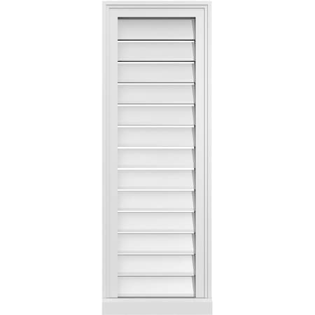 Ekena Millwork Vertical Surface Mount PVC Gable Vent: Functional, w/ 2"W x 2"P Brickmould Sill Frame, 14"W x 40"H GVPVE14X4003SF